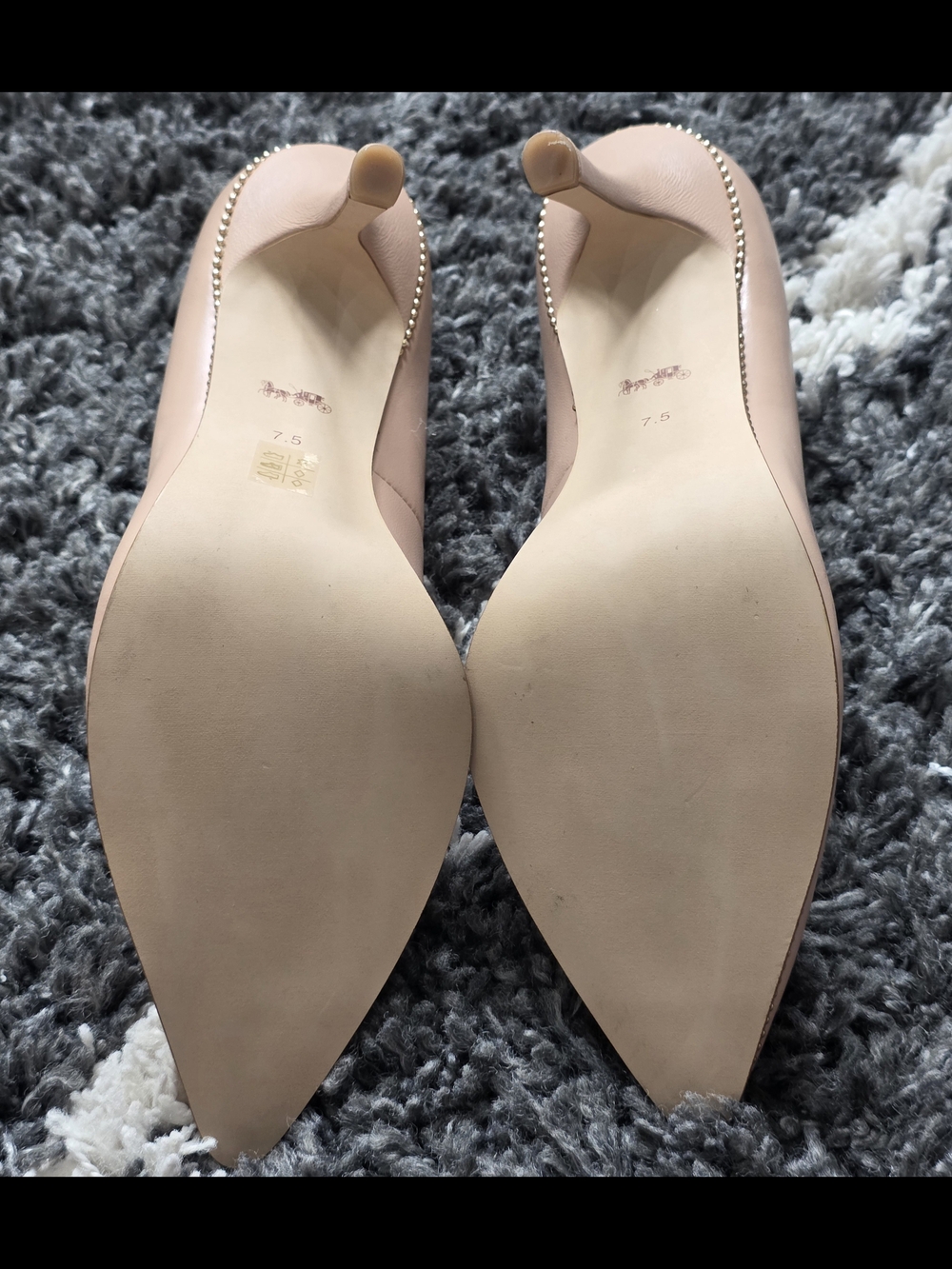 Coach Women's Tan Pointed Toe Pumps in Blush Size 7.5 - Picture 11 of 11